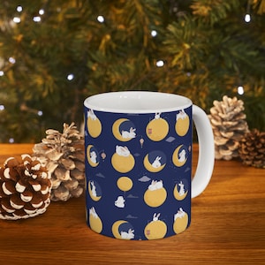 Rabbits and moons Ceramic Mug 11oz