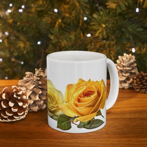 Gorgeous Yellow Roses of Texas Ceramic Mug 11oz