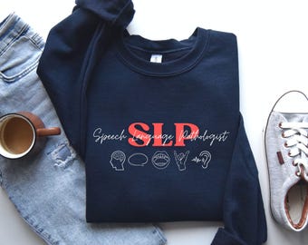 Sudadera de SLP / Camiseta de logopeda / Sudadera de patología del lenguaje del habla / Sudadera de logopeda / Camiseta de profesor de educación especial