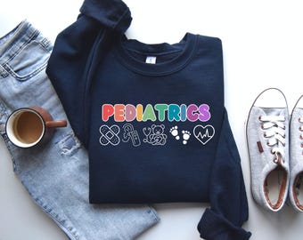 Sudadera de pediatría / Sudadera de enfermera pediátrica / Enfermera pediátrica practicante / Sudadera de pediatría / Equipo de pediatría / Enfermería pediátrica