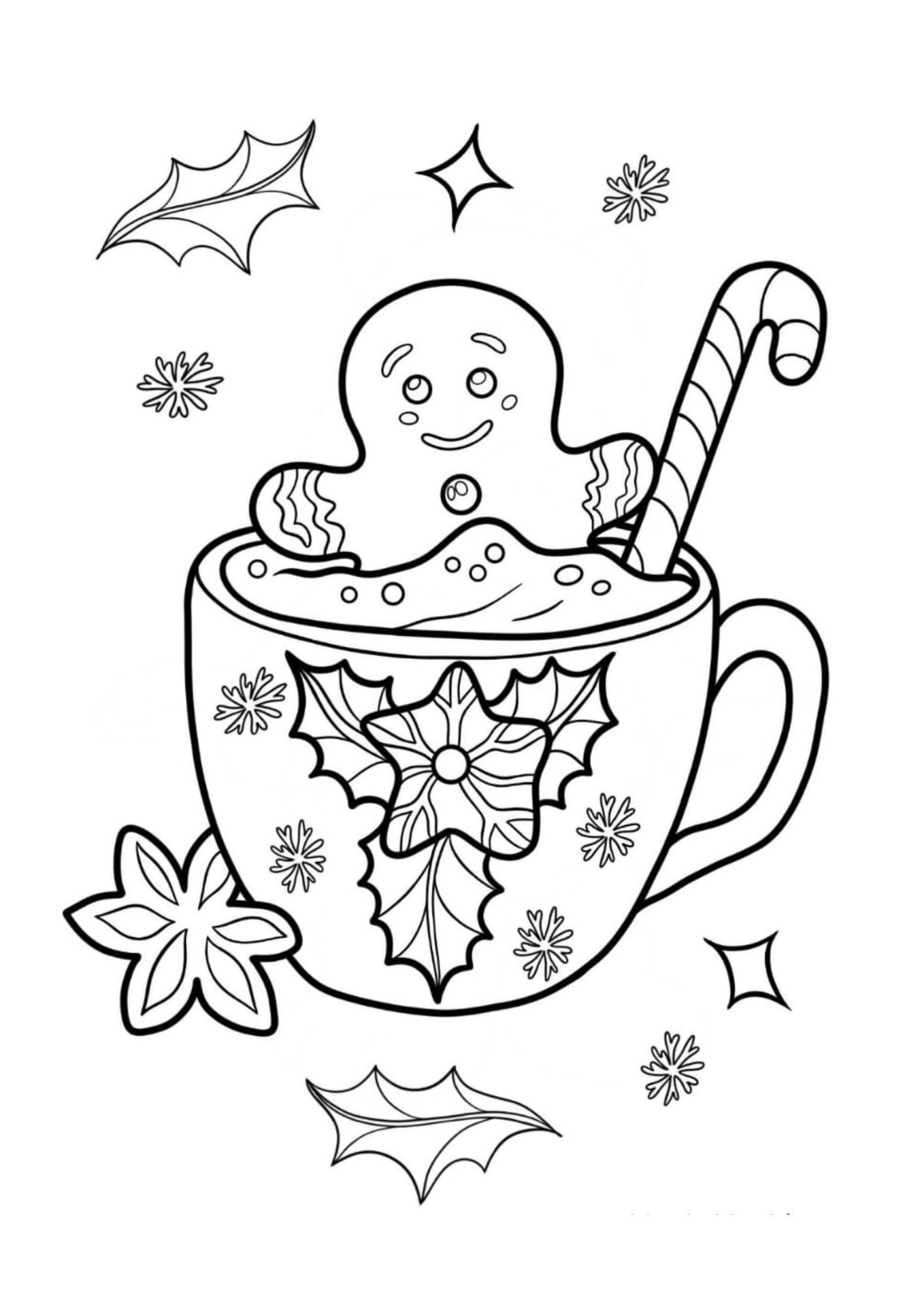 Hot Cocoa Coloring Pages, Hot Chocolate Illustrations, Hot Chocolate ...