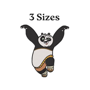Kung Fu Panda Kicks Up Fighting Machine Embroidery Design,| Kung Fu Panda Digitized Embroidery Design, Cute Panda Machine Embroidery, PES