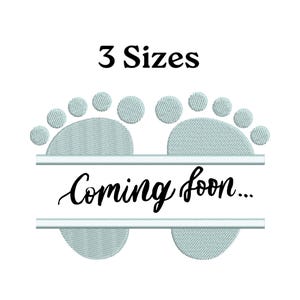 Baby Feet Birth Announcement Embroidery Design (Digital Download)