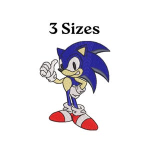 Bordado de máquina Sonic, bordado de ouriço Sonic, download digital, 3 tamanhos, design de bordado de super-herói, design de bordado Disney, PES