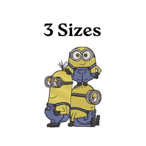 Minion Embroidery Design, Funny Minion Art, Machine Embroidery File, Minion Machine Embroidery Design, Despicable Me Inspired Art Embroidery