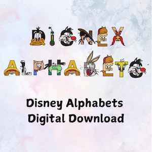 Alphabet Embroidery Designs, Machine Embroidery, Disney Alphabet Embroidery, Disney Embroidery, Digital Download, Monogram embroidery