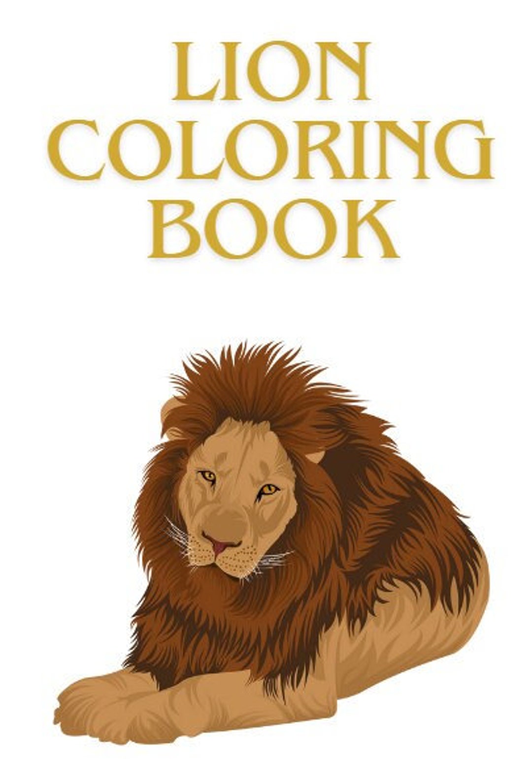 6-page Lion Coloring Book - Etsy