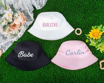 Custom Embroidered Bride Bucket Hat: Perfect for Bachelorette Parties, Bridal Showers, and More