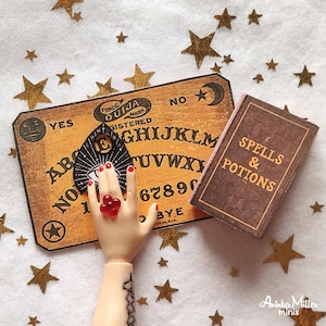 Miniatur Ouija-Set 1:12 und 1-6 für die Puppenstube, Diorama Lieferungen und Accessoires, digitaler Download, druckbare Puppenstube