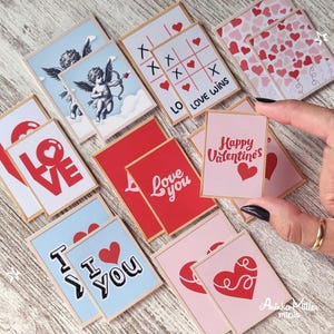 Miniature Valentine's Day wall art for Dollhouse decorations, Doll accessories, Mini printables, Digital Download PDF