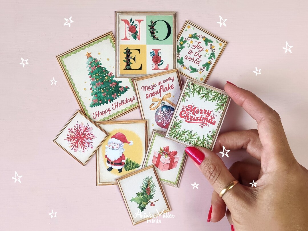 Miniature Christmas Decorations in 1:12 and 1/6 Scale for Dollhouses ...
