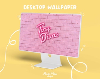 Fondo de escritorio 4k con luz de neón rosa, fondo estético de neón para Mac y PC, regalo para coleccionistas de muñecas, fondo de pantalla de Macbook lindo, cosas de muy buen gusto