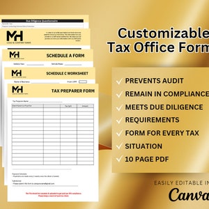 Tax Preparer Intake Forms | Custom Tax Office Forms | Tax Preparer Forms | Forms for Tax Preparers