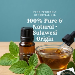 3.38 oz Pure Sulawesi Patchouli Essential Oil, Dark Earthy Aroma (COA Available)