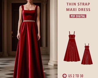 slim fit dress slacks Anne Adams 2587: 1930s Misses Graduation Dress Size 30 B Vintage Sewing  Pattern main image 1