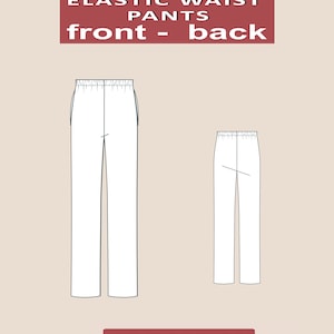 Men's Linen Elastic Waist Pants Sewing Pattern, Men's Pants Pattern ...