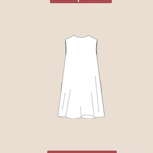 Kinder Sommer Kleid Schnittmuster, Mädchen Ärmellos Zelt Kleid, Mädchen Zelt Kleid Schnittmuster, A0 A4 US Letter-Girl, Größen: 2-16 Alter Bild 5
