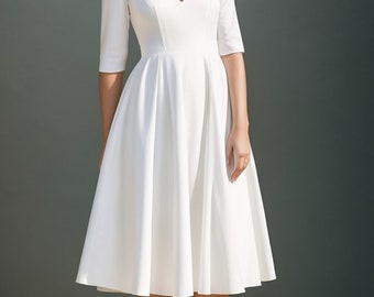 V- Ausschnitt Midi Sommerkleid Schnittmuster, Easy Dress Schnittmuster, Abendkleid, Cocktailkleid, Kreis Kleid Schnittmuster, Abschlussballkleid, XS-4XL