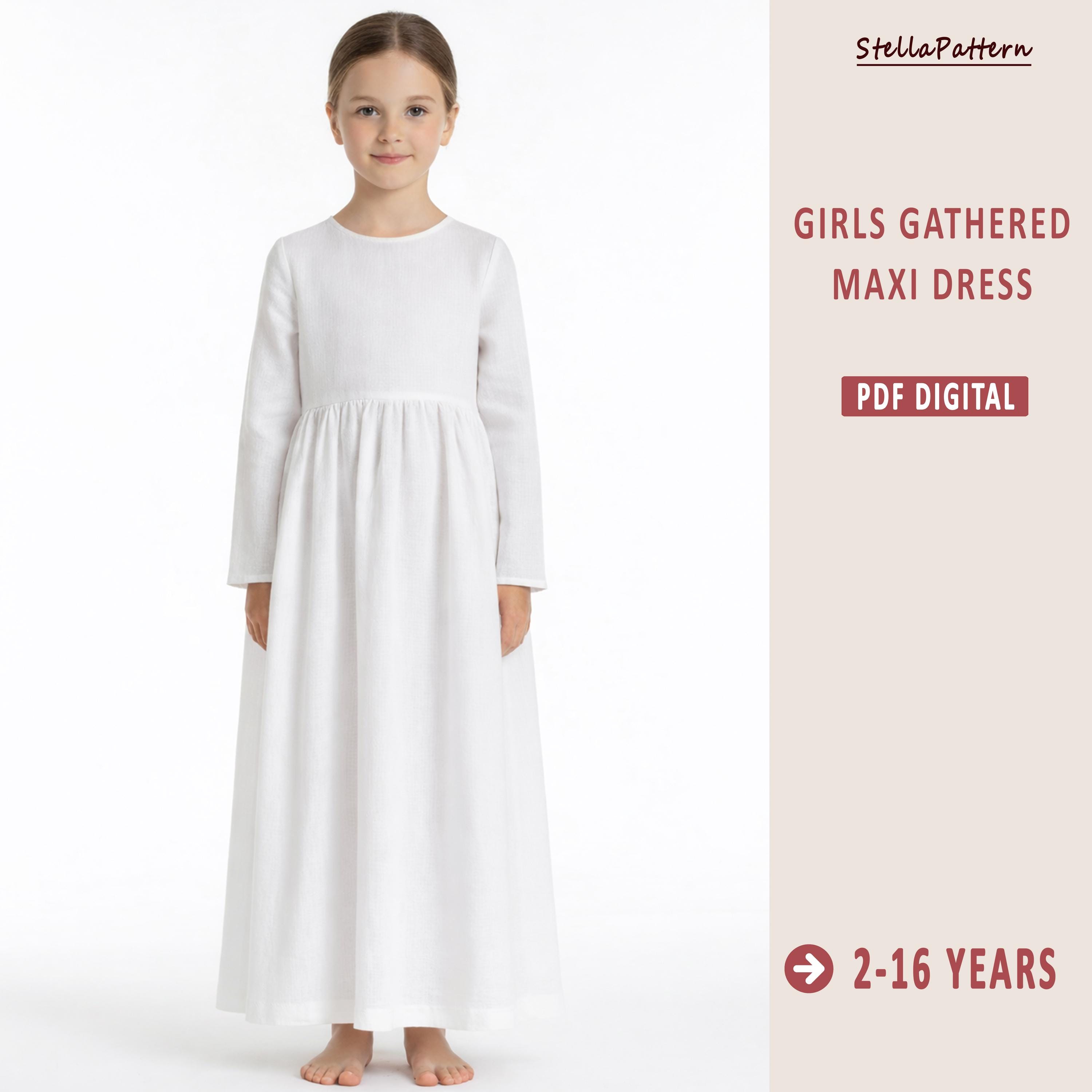 Girls Maxi Dress Long Sleeve - Etsy