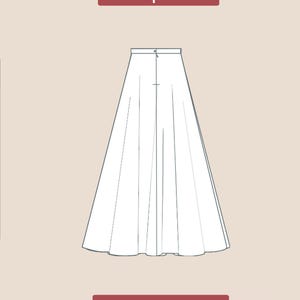 Easy Linen Maxi Circle Skirt Sewing Pattern, Renaissance Skirt Pattern ...