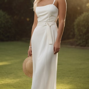 Mönster för maxiklänning med sprund, öppen rygg (PDF-mönster)