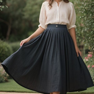 Vintage Midi Skirt, Cottagecore Vintage Midi Skirt Sewing Pattern, Full