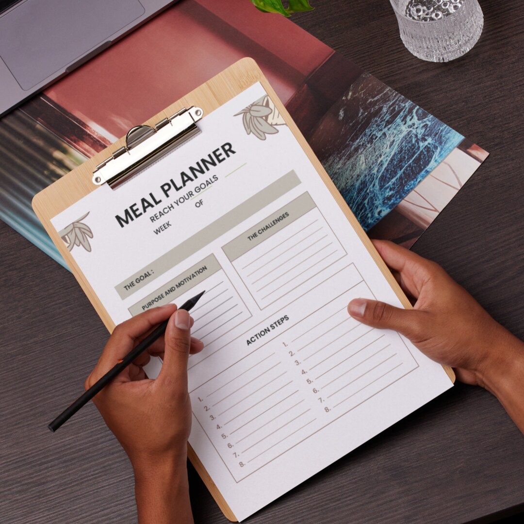 Daily Weekly Monthly Meal Planner, Meal Planning Notebook, Diet Planner ...