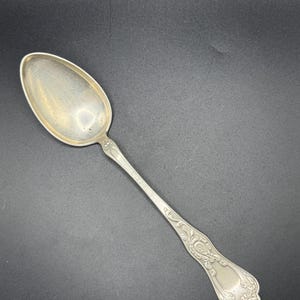 Antique Norwegian 830 Silver Spoon 18cm – Ornate Design
