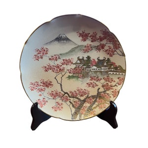 Antiker japanischer Satsuma Teller - Vintage handbemalte dekorative Sammlerplatte für Wohnkultur & Geschenk