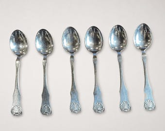 Vintage Norwegian Silver-plated Teaspoons: Set of 7, Folklore