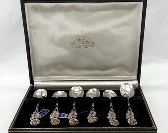 Christoph Widmann Hildesheim Rose 835 Silver Demitasse Spoons