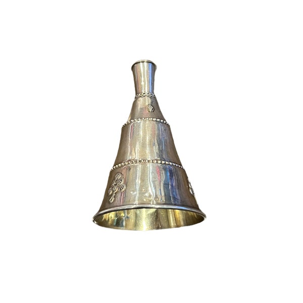 Cloche vintage en argent sterling : pièce décorative élégante pour la maison et cadeau de collection