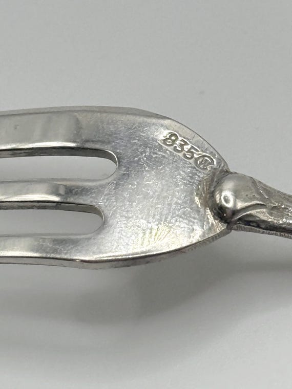 Set of 8 Christoph Widmann Hildesheimer Rose 835 Silver Cake Forks