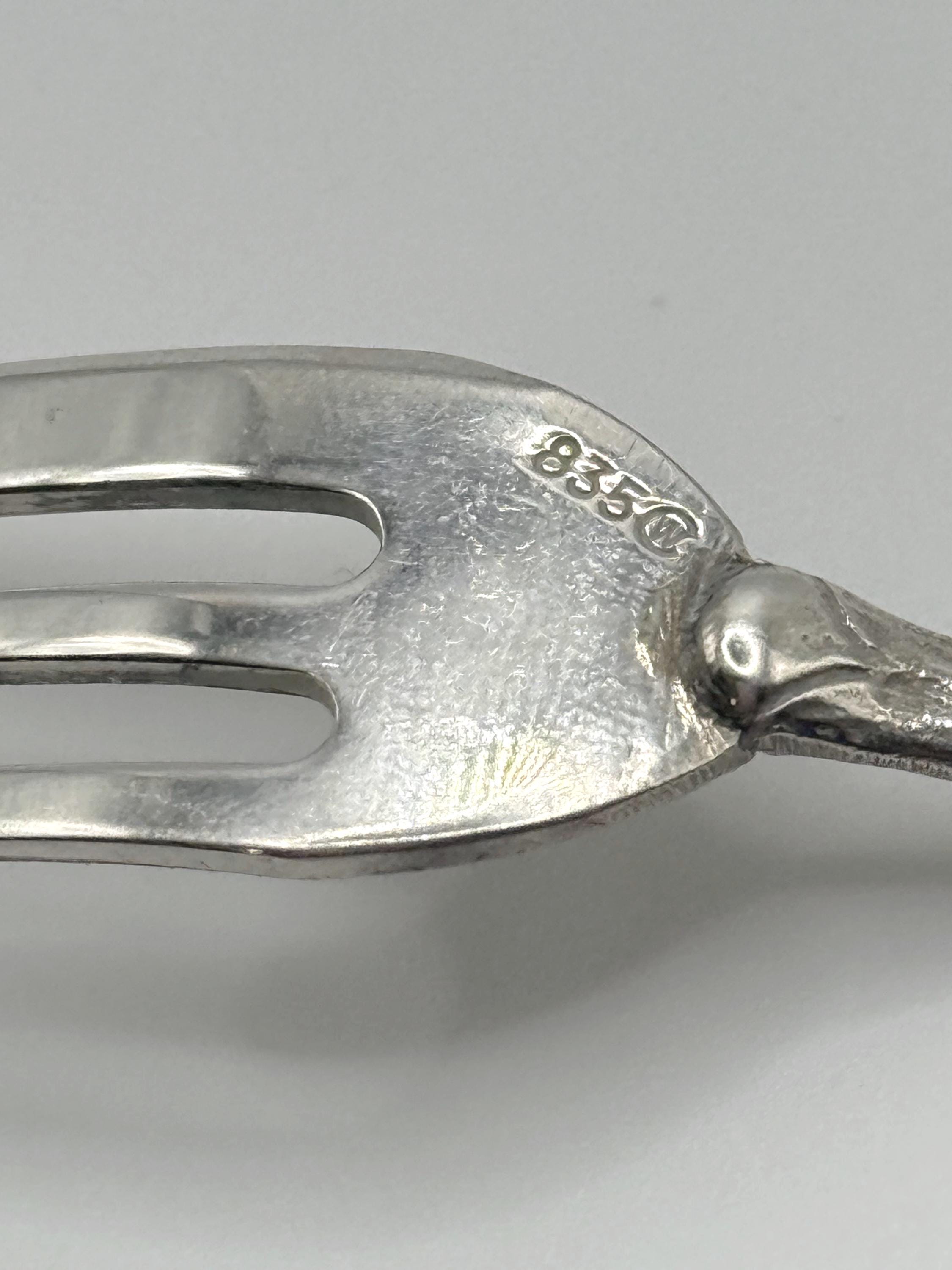 Set of 8 Christoph Widmann Hildesheimer Rose 835 Silver Cake Forks