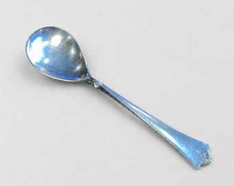 Cuchara de postre de plata noruega 830 vintage de Theodor Olsen, patrón del ayuntamiento de Rådhus Oslo