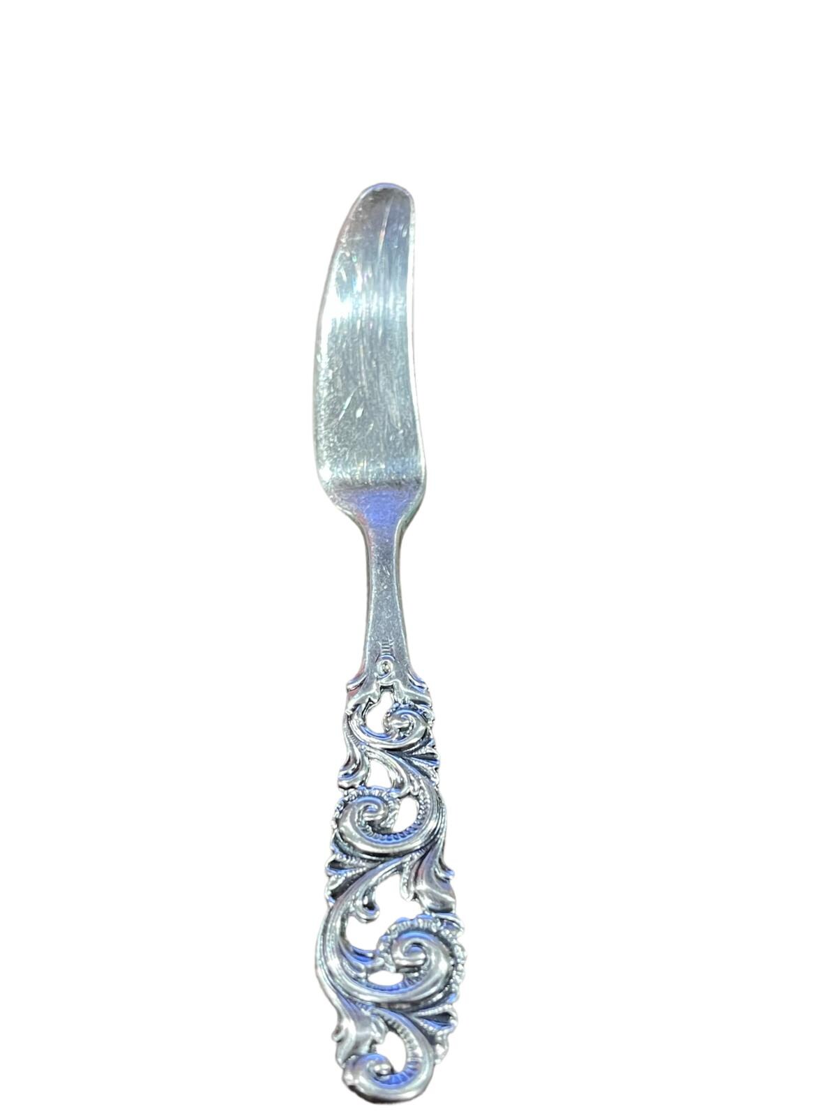 Tele Pattern Silver Pair of Vintage Norwegian 830 Silver Butter Knives by Brødrene Mylius ...