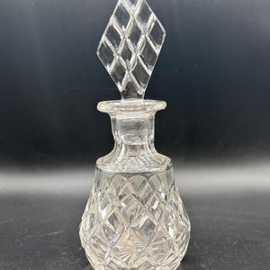 Bohemia Crystal Art Deco Perfume Bottle - Venus & Cupid Stopper - 18cm