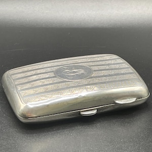 Antique Sterling Silver Cigarette Case – Sheffield 1910 by Walker & Hall