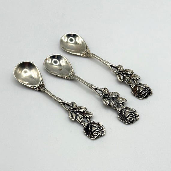 Cristoph Widmann】 薔薇のデザートスプーン 6本【純銀】