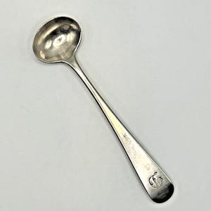 Antique Georgian Sterling Silver Salt Spoon London 1815 by Wallis & Hayne