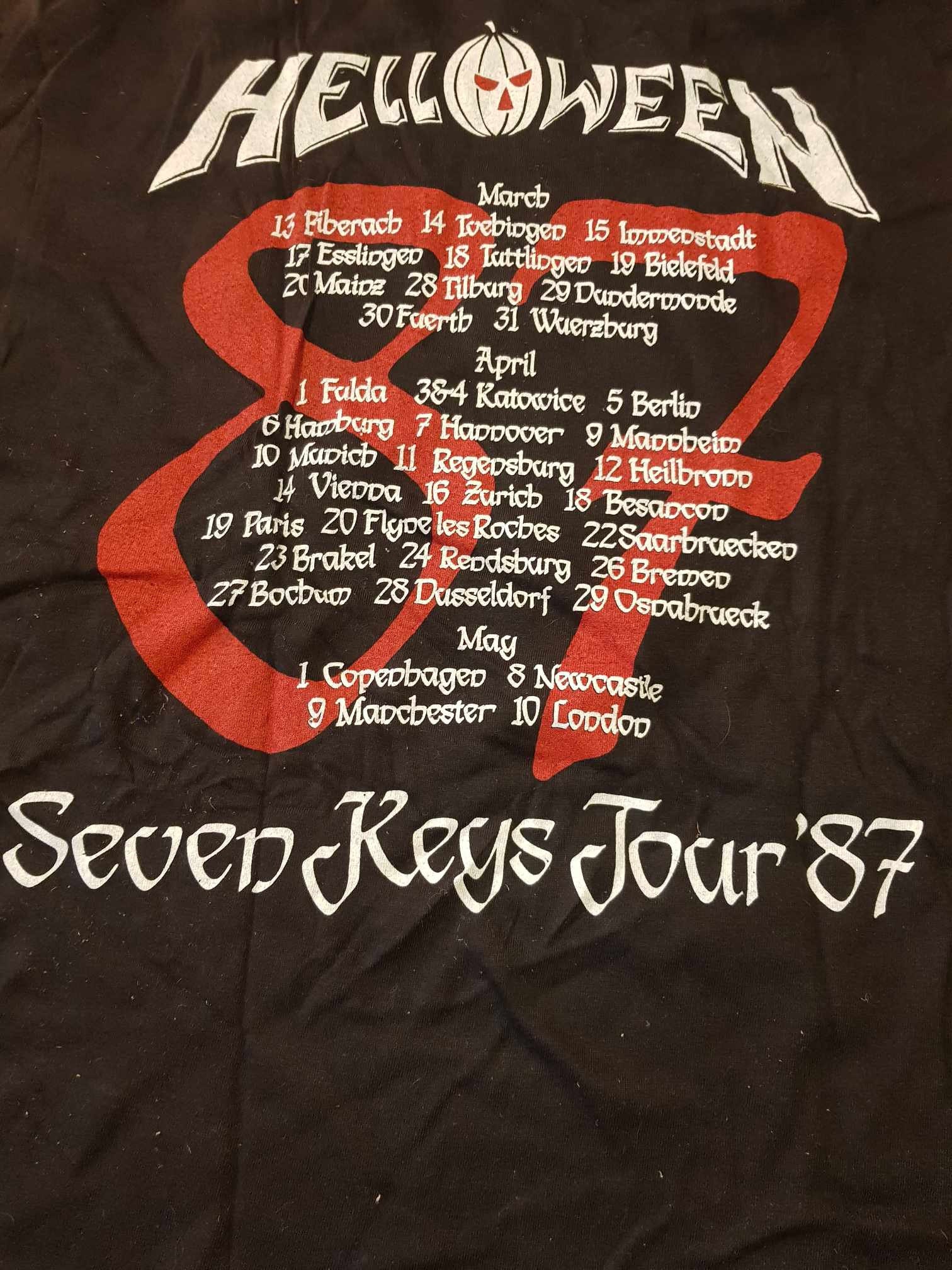 Helloween Seven Keys Tour T-shirt 1987 - Etsy Israel