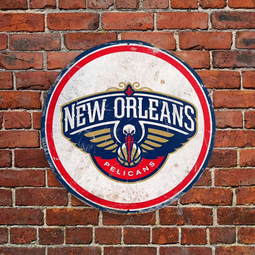 New Orleans Metal Sign, Pelicans Wall Decor, Basketball Lover Wall Sign,, Gift Basketball Lover