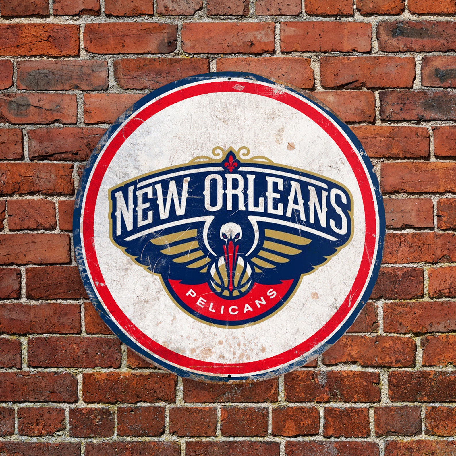 New Orleans Metal Sign, Pelicans Wall Decor, Basketball Lover Wall Sign