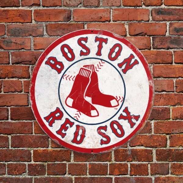 Boston Red Sox  Metal Sign, Boston Red Sox Wall Decor, Baseball Lover Wall Sign, Gift Baseball Lover, Buy a Mother Day Gift,