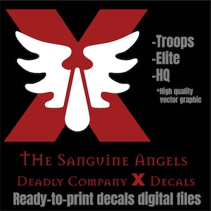 Decalcomanie digitali - Blood Angels 40K Death Company file pronto per la stampa