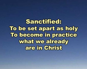 sanctified defined