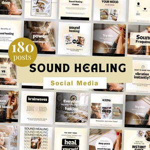 Sound Healing Instagram ,  Sound Healer Social Media Posts,  Sound Therapy Story Posts,  Social Media Planner, Energy Healing Marketing