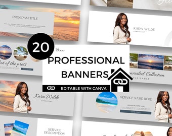 Professional Banner Canva Template, Professional Profile Cover,  Networking Premium Bannner, Background Cover, Career Branding