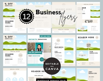 Business Flyers Canva Templates,  Small Business Template,  Marketing Canva Flyer, Advertising Flyers,  Service Premade Flyer Design