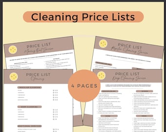 Cleaning Business Price List, Cleaning Service Price List, Cleaning Service Marketing, Cleaning